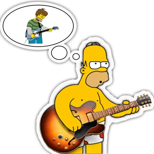 гомер симпсон, рисунки симпсоны, барт симпсон рокер, барт симпсон гитарой, гомер симпсон гитарой