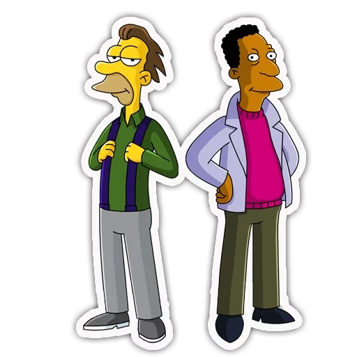 the lenny simpsons, simpson character, the lenny carl simpsons, the lenny leonard simpsons