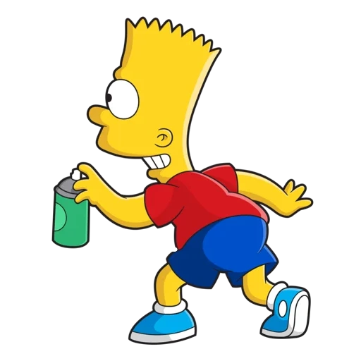 barbe, bart simpson, heroes simpsons, personnages simpsons, bart simpson