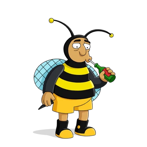 abeille, abeille bourdon, abeille drôle, l'homme est une abeille, homme bumblebee simpsons