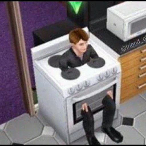 sims meme, os sims, os sims 4, sims 4 memes, sims de cozinha fripley