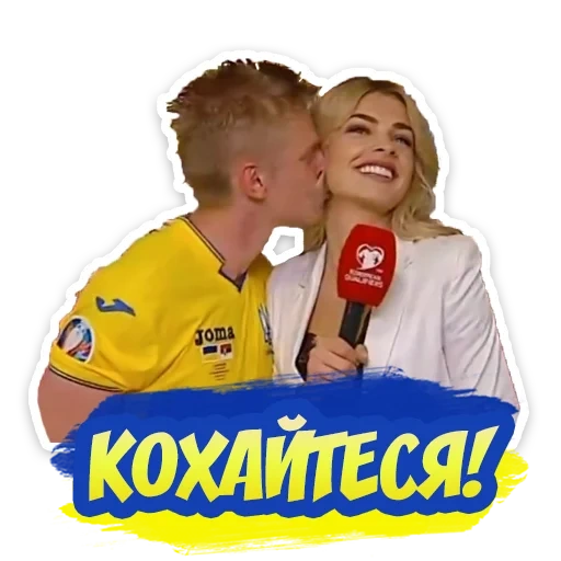 tangkapan layar, gadis zinchenko, frada sedan kiss zinchenko, zinchenko mencium reporter