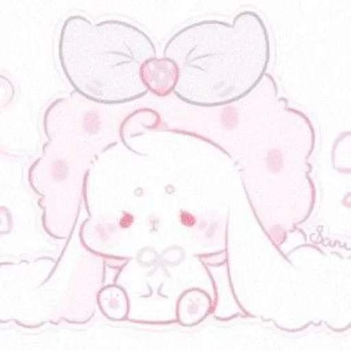 kawai, a lovely pattern, lovely red cliff figure painting, draw lovely pictures, cinnamoroll hello kitty