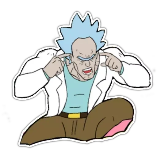 rick, rick morty, pikirkan mark berpikir, animasi rick morty