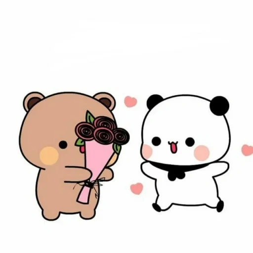 un ours mignon, kawaii panda, l'ours est mignon, dessins mignons, bear chibi bear