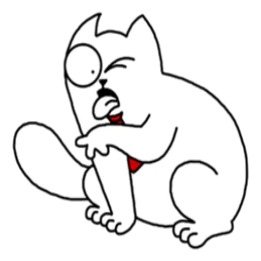simmons cat, simon's cat, simon's cat sketch, painted simon the cat, simon cat sticker