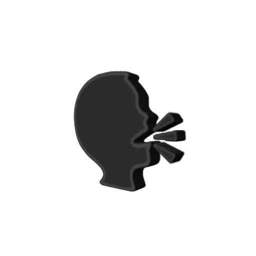 голова, профиль головы, говорящая голова, эмоджи говорящая голова, пиктограмма говорящая голова