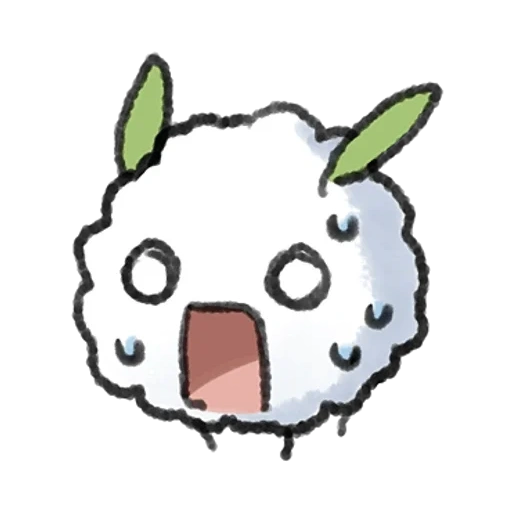 poro, animation, pokemon washes his face and smiles, anime smiling face rabbit, the face of an animal in kavai