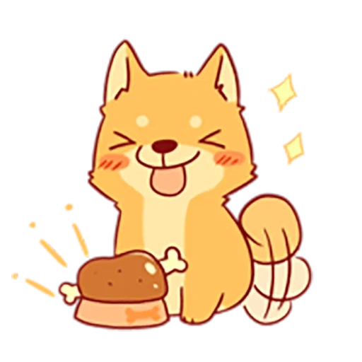 кошка, shiba inu, шиба ину chibi