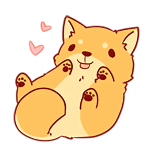 joli, mildique, shiba inu, belle kawaii, dessins kawaii mignons