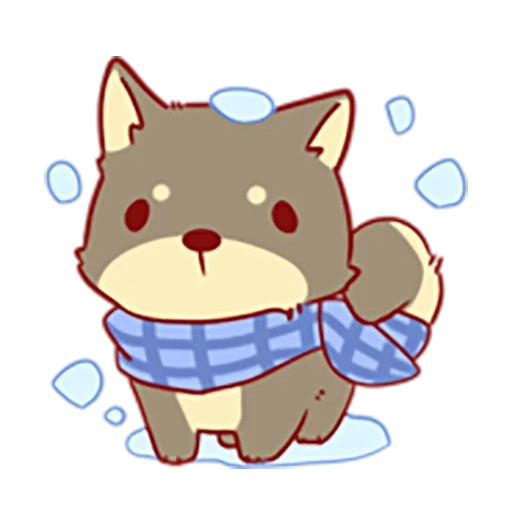 shiba inu, kucing chibi, gambar kawaii yang lucu