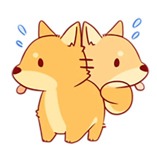 animación, shiba inu, cheshire chibi