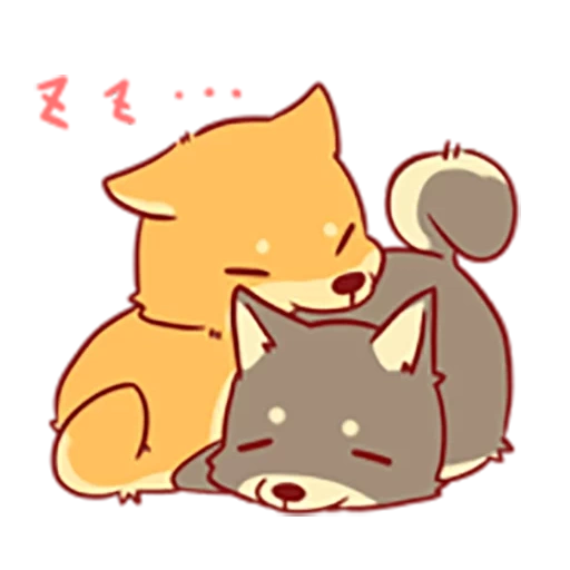 anime, shiba inu, dessins mignons, siba inu chibi, dessins kawaii mignons