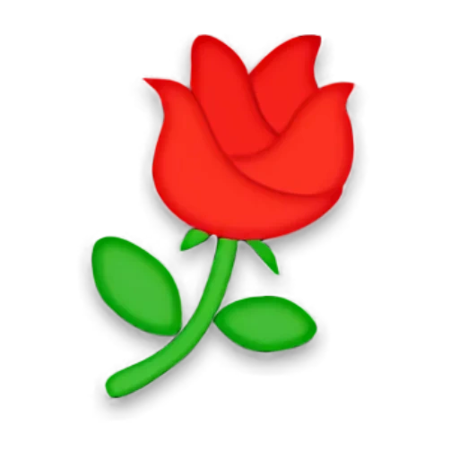 эмоджи роза, красная роза, клипарт розы, розы мультяшные, роза рисунок детей