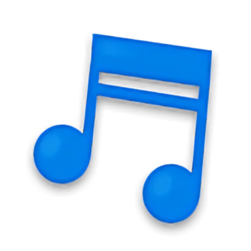 ноты, иконка музыка, музыкальные ноты, значок ноты синем фоне, иконки музыкальных площадок