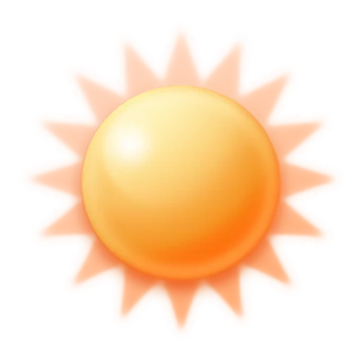emoji sun, o ícone do sol, o clipart do sol, o sol das crianças, o sol é um fundo transparente