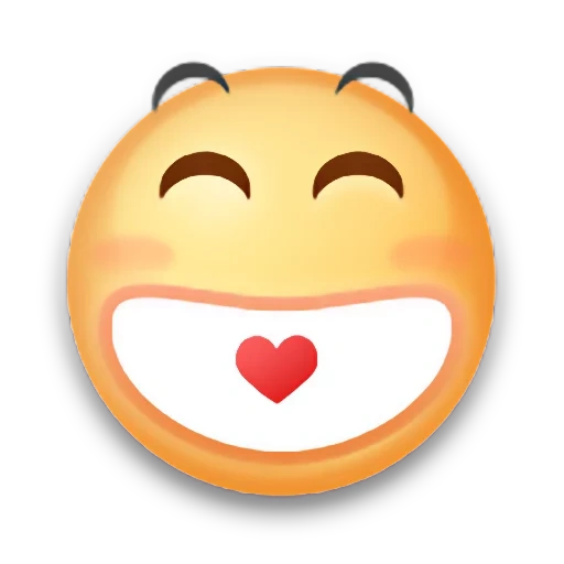 emoji, emoji liebe, emoji emoticons, das smiley ist glücklich, lächelnd smiley