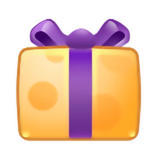 cadeau, emoji est un cadeau, icône cadeau, un cadeau d'emoji, icône cadeau 3d