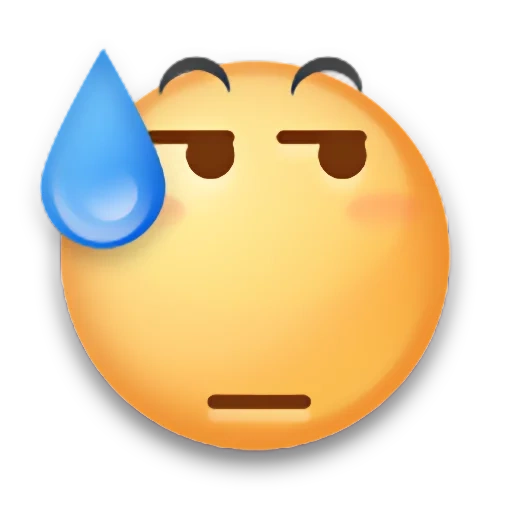 emoji, icône souriante, émoticônes des emoji, smiley est triste, le smiley est inquiet