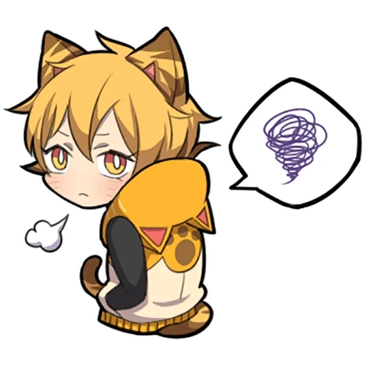 niko tiger, ash kitten, kitten line, personajes de chibi
