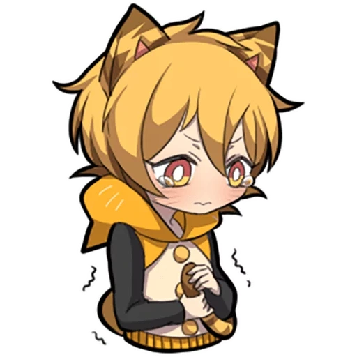 anime, kitten line, chibi kittens, orange kitten sazi