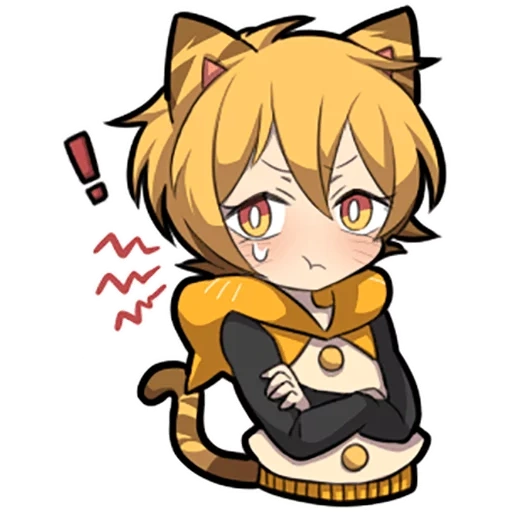 anime, linea del gattino, capo di chibi, kitten sazi arancione