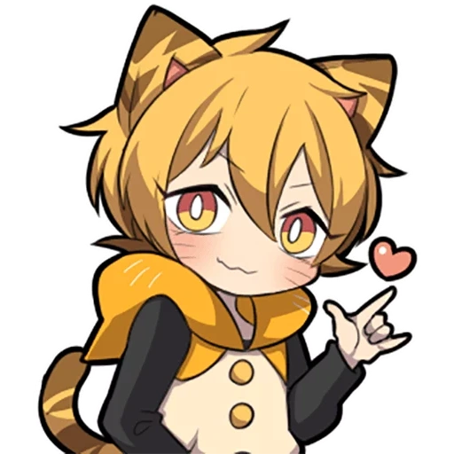 harimau, anime, harimau nico, oranye kitten sazi