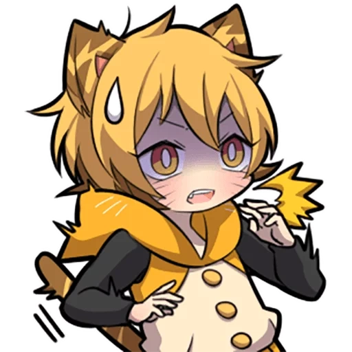 anime, nessuna tigre, chibi alcuni, nessuno personaggio, kitten sazi arancione