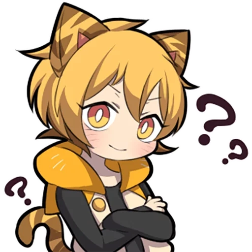 anime alcuni, linea del gattino, capo di chibi, personaggi chibi, kitten sazi arancione