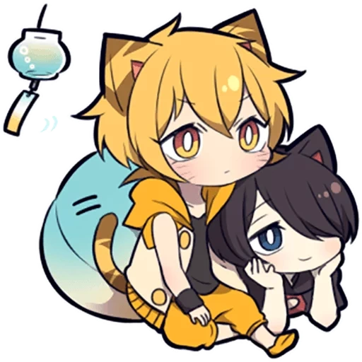 no tiger, chibi cats, kochou chibi, orange kitten sazi, prozhakt sakei chibi