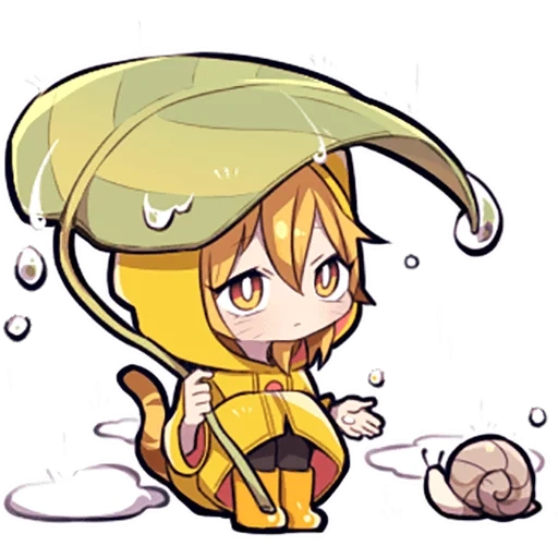 chibi, arte anime, personaggi anime, kitten sazi arancione, oshino shinobu adult