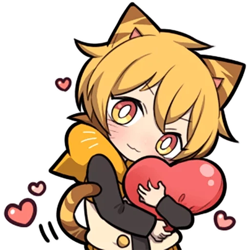 chibi, anime, personagens, linha de gatinho, chibi kittens