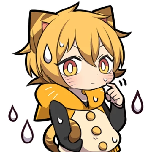 anime, kein tiger, chibi katzen, chibi kätzchen, orangefarbenes kätzchen sazi