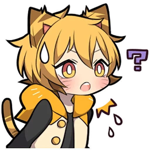 alcuni, anime, nessuna tigre, capo di chibi, kitten sazi arancione