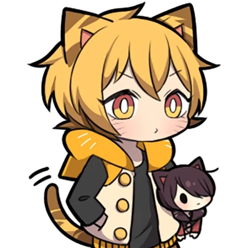 chibi, anime, nessuna tigre, capo di chibi, personaggi chibi