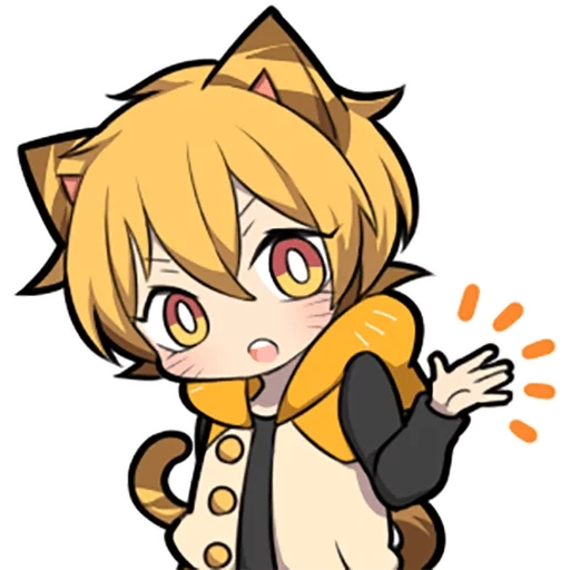 anime, chibi cats, chibi kittens, chibi characters, orange kitten sazi