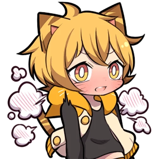 alcuni, chibi, nessuna tigre, anime chibi, personaggi chibi