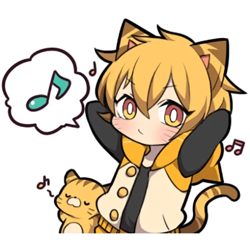 etwas, chibi, kein tiger, chibi katzen, chibi kätzchen