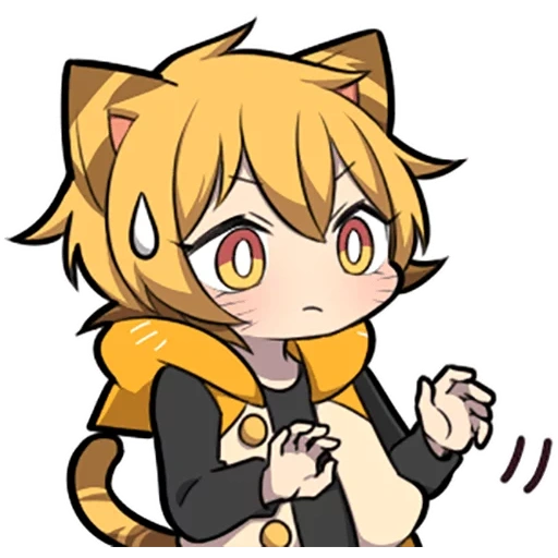 gatti chibi, linea del gattino, capo di chibi, personaggi chibi, kitten sazi arancione