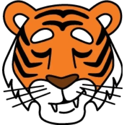tigre, tiger avatar, masque tigre, tête du tigre, masque tiger a4