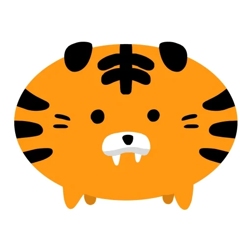 sebuah mainan, tiger yang tersenyum, wajah tiger kawaii