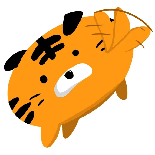 gato, tigre emoji, tigre lindo dibujos animados