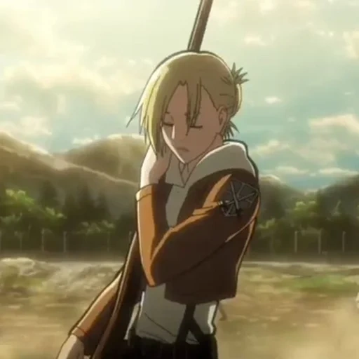 attack of the titans, annie leonhart, annie leonhart nose, the attack of the titans of annie, annie leonhart attack titans