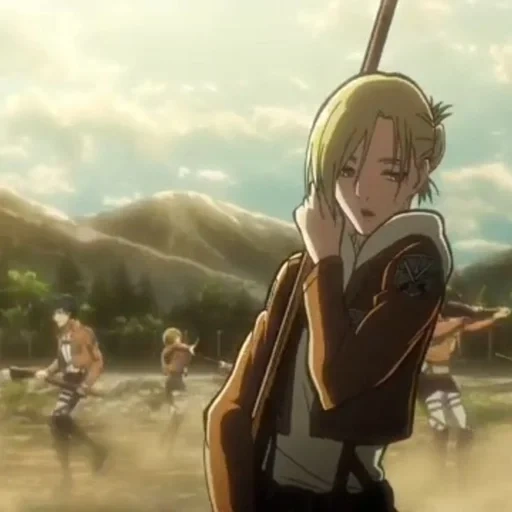 attack of the titans, annie leonhart, the attack of the titans of annie, annie leonhart attack titans, armin titan attack 4 season