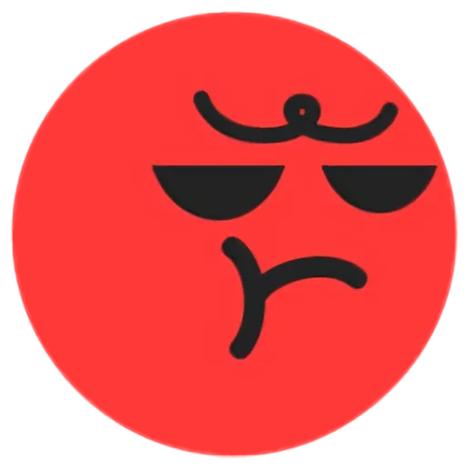 geroglifici, smiley malvagio, emoji del volto malvagio, l'emoticon rossa è arrabbiata, discordia emoji malvagia