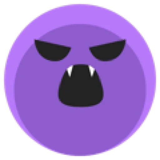 anime, emoticon di emoticon, faccia sorridente del demone, emoticon purple demon, poesia sorridente quadrata