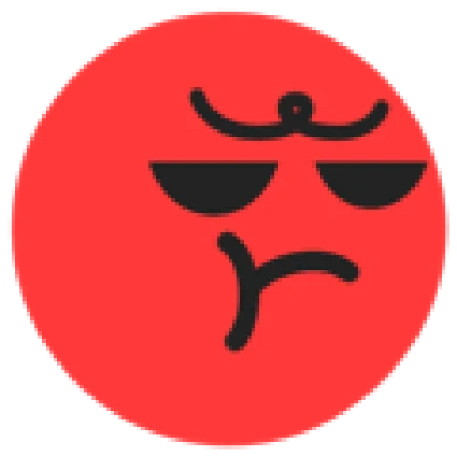 jeroglíficos, enojo emoji, cara malvada emoji, el emoticón rojo está enojado, discordia emoji malvada