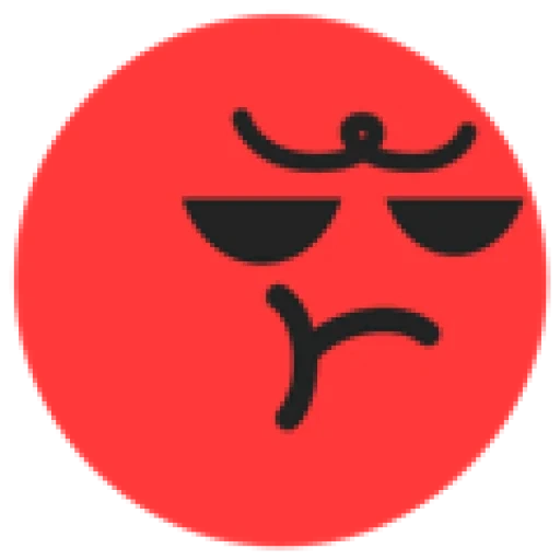 i geroglifici, emoticon rabbia, faccia malvagia di emoticon, rosso sorridente malvagio, emoticon arrabbiato