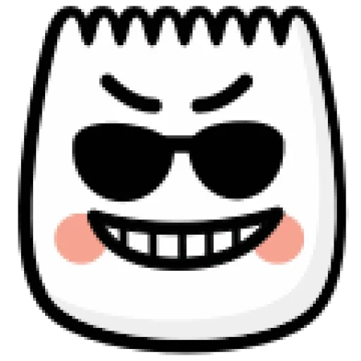 die emote, emoticon, 2d-code, smiley, lächeln mit lustigem gesicht