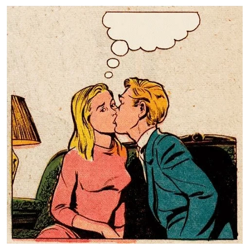 art comic, comics are cute, pop art comics, comics girls, french kiss comic